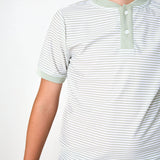 sage/white thin stripe blade shirt
