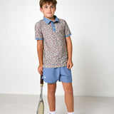 fall floral polo shirt