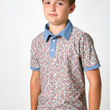 fall floral polo shirt
