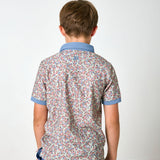 fall floral polo shirt