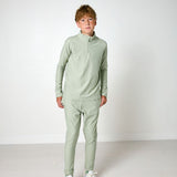 sage retro half-zip