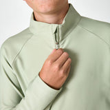 sage retro half-zip
