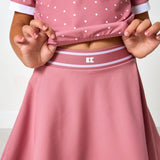 dusty pink polka dot dance tee