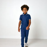 navy dress jogger