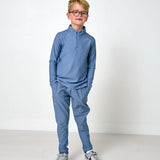 slate retro half-zip