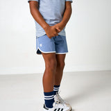 slate retro super short with white piping