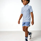 slate retro super short with white piping