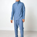slate retro half-zip