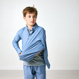 slate retro half-zip