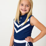 navy cheer top