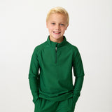 dark green half-zip