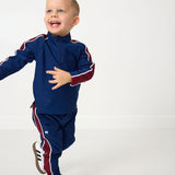 navy sideline half-zip