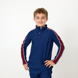 navy sideline half-zip