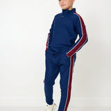 navy sideline half-zip