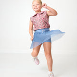 slate pleated skort
