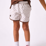 football retro super short with brown piping