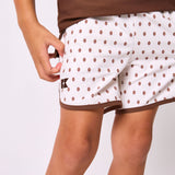 football retro super short with brown piping