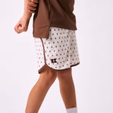 football retro super short with brown piping