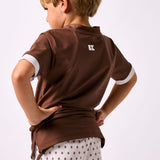 brown retro v blade shirt