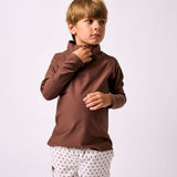 brown retro half-zip
