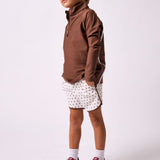 brown retro half-zip