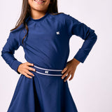 girls navy crewneck