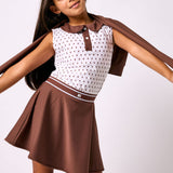 brown topspin skort