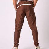 brown retro warm-up jogger