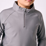 gray half-zip