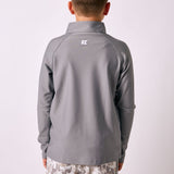 gray half-zip