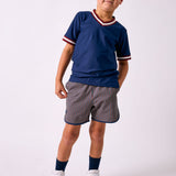 gingham retro super short with navy piping