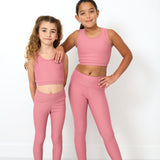 dusty pink foreverflex crop top