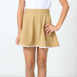 khaki twirly skort