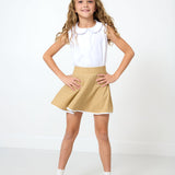 khaki twirly skort