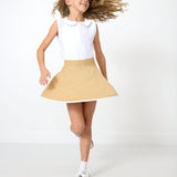 khaki twirly skort