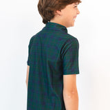 holiday tartan polo shirt