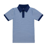 navy thin stripe polo shirt
