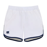 white retro super short with navy piping