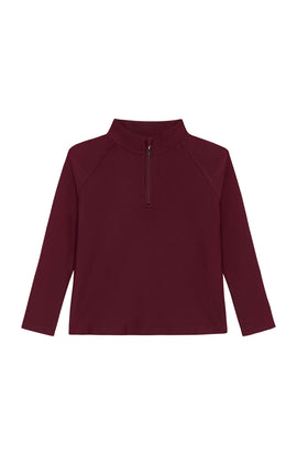 maroon half-zip
