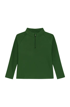 dark green half-zip