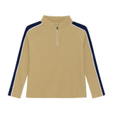 khaki sideline half-zip