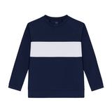 navy/white pullover