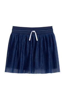 navy pleated skort