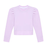 lavender ruffle pullover