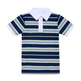 navy retro stripe polo shirt