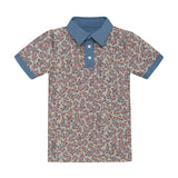 fall floral polo shirt