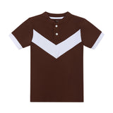 brown retro v blade shirt