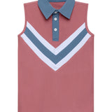 dusty pink/slate cheer top