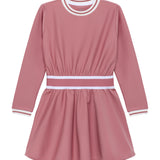 dusty pink long sleeve dress