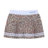 fall floral pleated skort